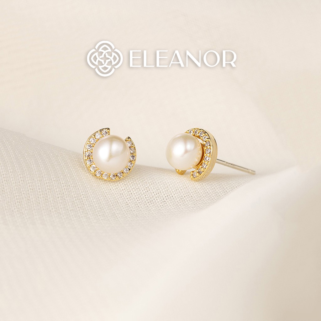 Bông tai nữ Eleanor Accessories dáng dài gắn ngọc nhân tạo phụ kiện trang sức sang chảnh