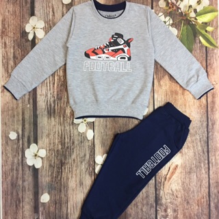 Bộ nỉ da cá bé trai Chikids