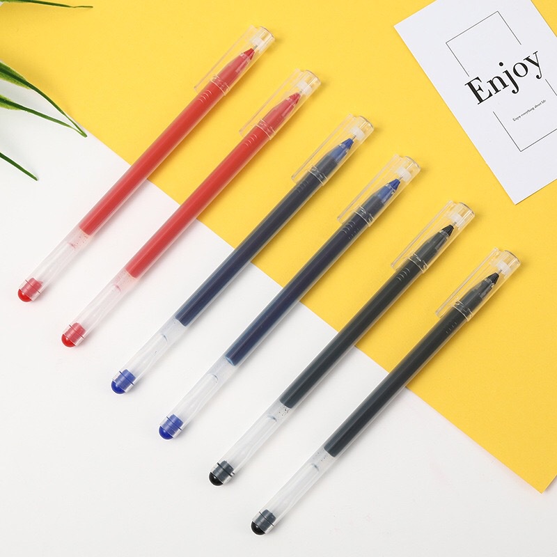 Bút mực gel trong suốt bút bi nhiều màu dành cho học sinh và văn phòng nhà trường