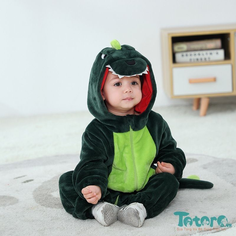 Bộ đồ liền thân hình thú em bé Khủng Long
