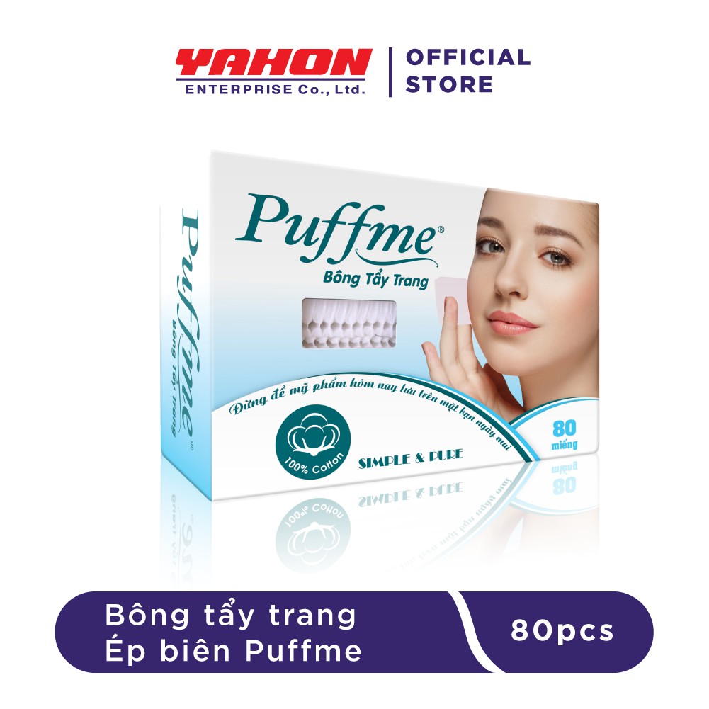 BÔNG TẨY TRANG ÉP CẠNH BIÊN PUFFME 80 MIẾNG