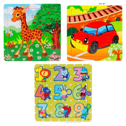 Đồ chơi bộ tranh xếp hình, ghép hình gỗ 16 mảnh cho bé - tranh ghép gỗ puzzle 16 miếng nhiều chủ đề phát triển trí tuệ