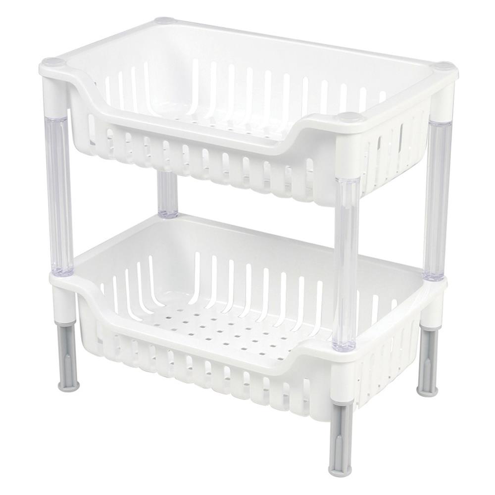 HomeBase KEYWAY Kệ bếp nhựa 2 tầng AE272 W30.7xD19.5xH31.4cm