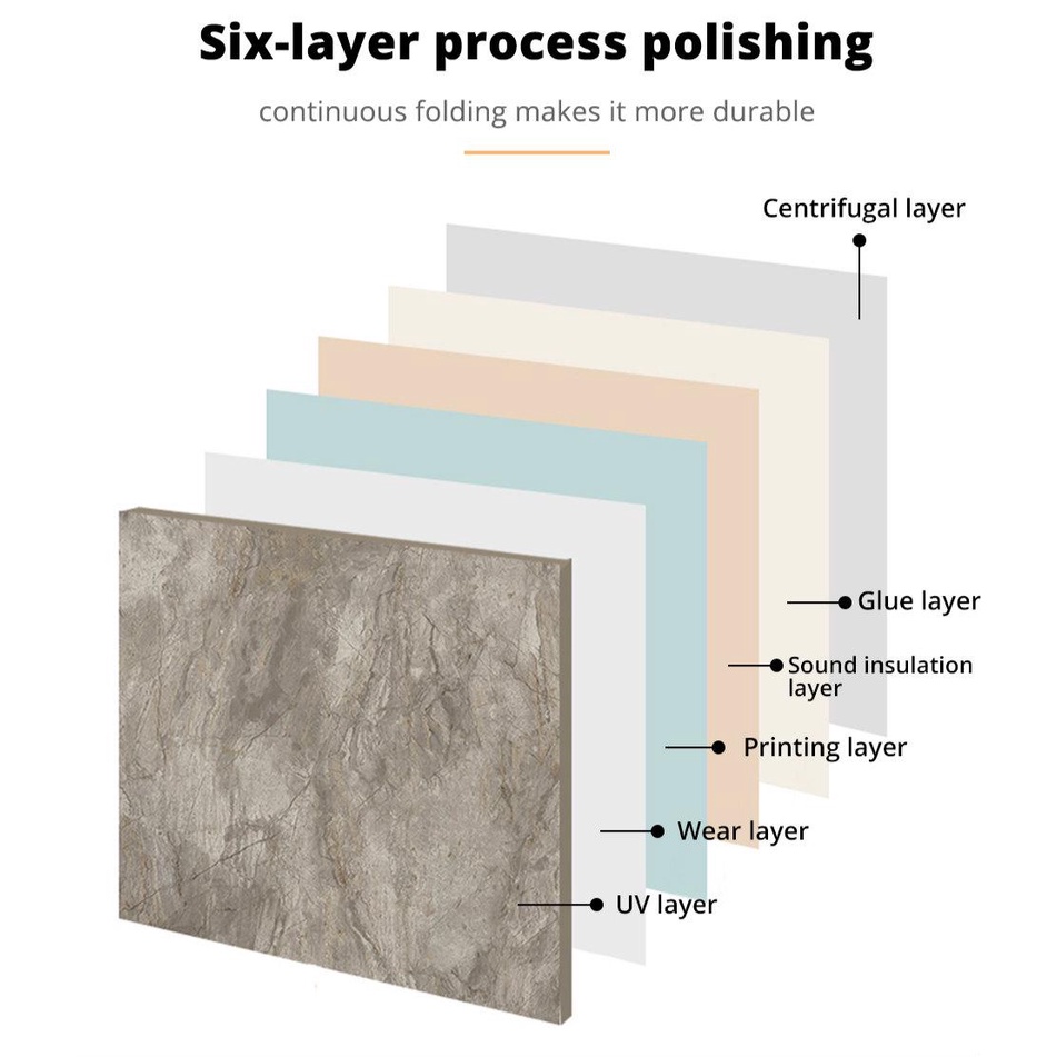 Giấy dán trang trí sàn nhà chống thấm nước màu sắc nhã nhặn