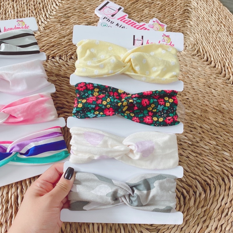 Băng đô sơ sinh che thóp cho bé yêu ( combo 4cái ngẫu nhiên nhé mom)