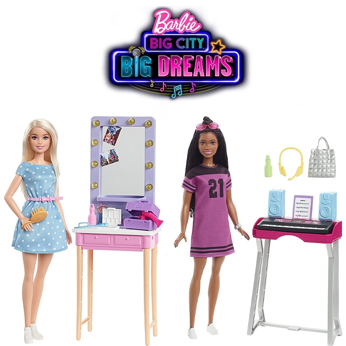 Búp Bê Broklyn và Malibu Playset Trong Phim Big City Big Dream của Barbie