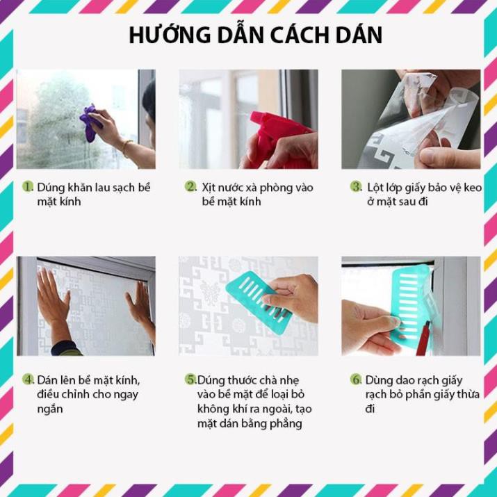 Giấy Dán Kính Phòng Tắm, Phòng Khách, Che Ánh Sáng Cửa Số [Khổ 60cm - Cuộn Dài 5m] Zooyoo