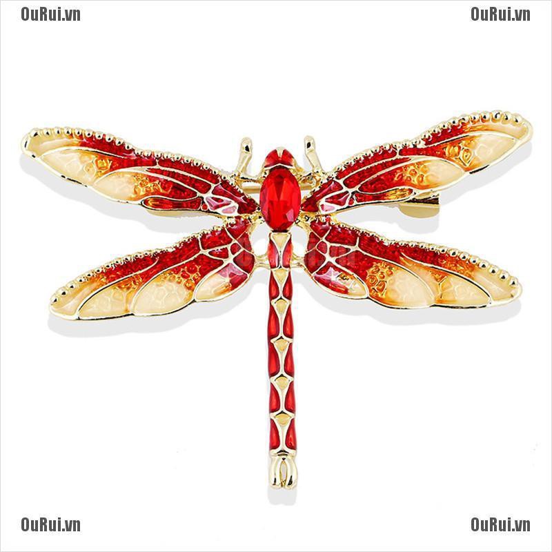 Ghim Cài Áo Hình Chuồn Chuồn Đính Đá Dễ Thương