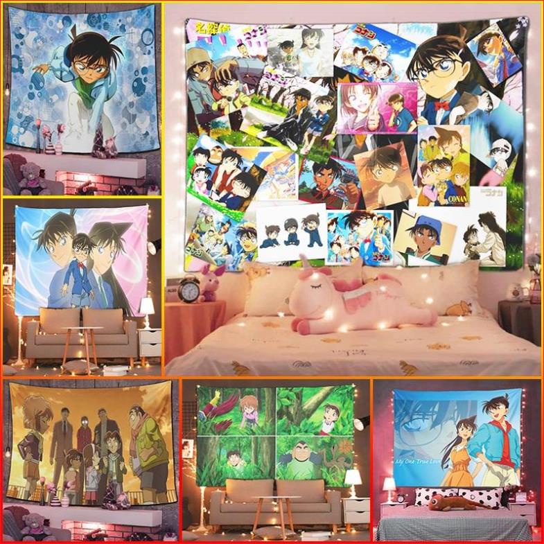 Tranh Thảm Treo Tường Conan 4  Thảm Decor Trang Trí hàng đẹp, IN THEO YÊU CẦU.