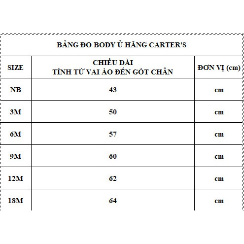 SẴN ĐỦ SIZE-body ủ lông carter siêu mềm siêu ấm