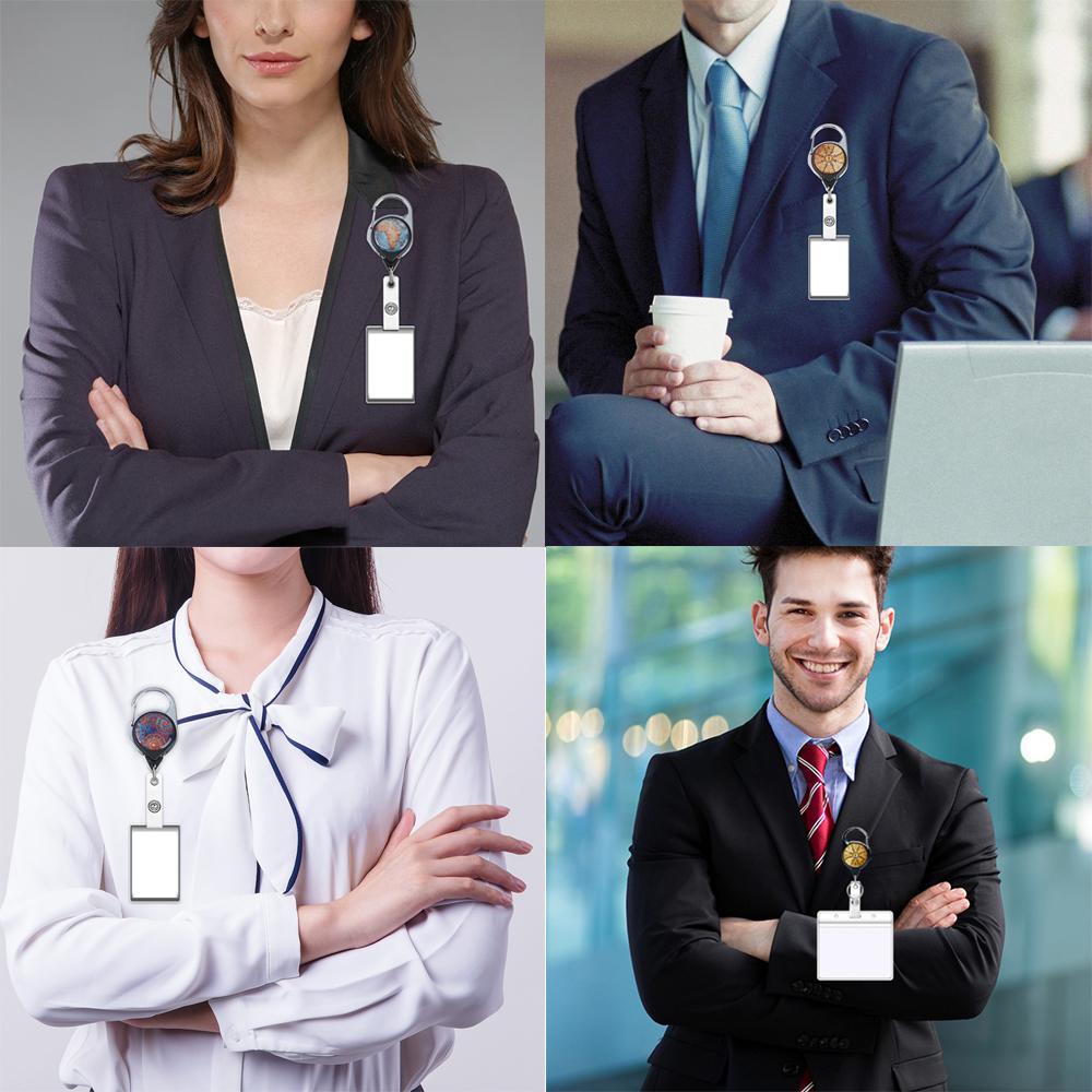 Móc Khóa Gắn Thẻ ID / Thẻ ID Nhiều Màu Có Thể Thu Gọn Giá Đỡ
