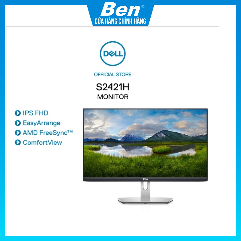 Màn hình Dell S2421H / S2421HN - 23.8"  IPS  75Hz  FHD 2 x HDMI FreeSync Speaker 3W - Chính hãng BH 36 tháng