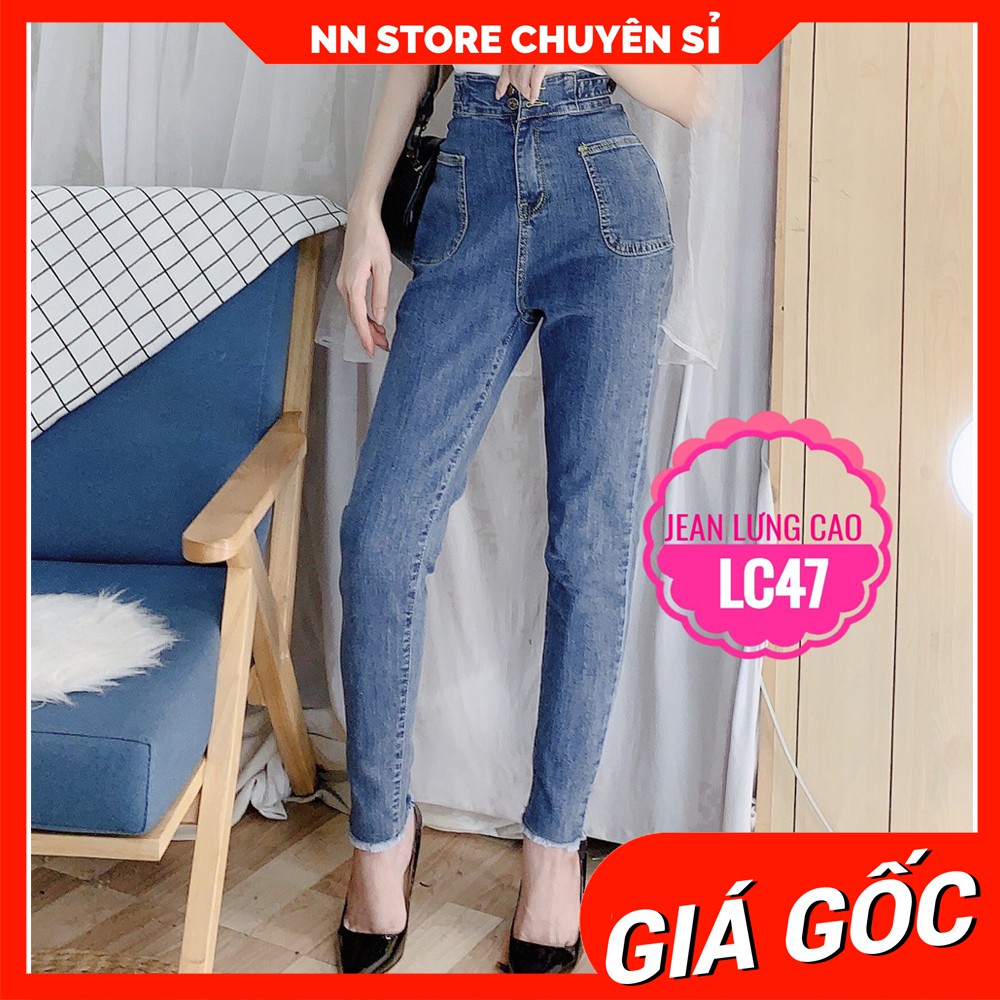 QUẦN JEAN DÀI LƯNG CAO LC47 ⚡100% ẢNH THẬT⚡ QUẦN BÒ CẠP CAO ⚡ QUẦN NỮ ÔM BODY ⚡ QUẦN JEAN CO GIÃN ⚡ QUẦN LƯNG CAO 2 NÚT