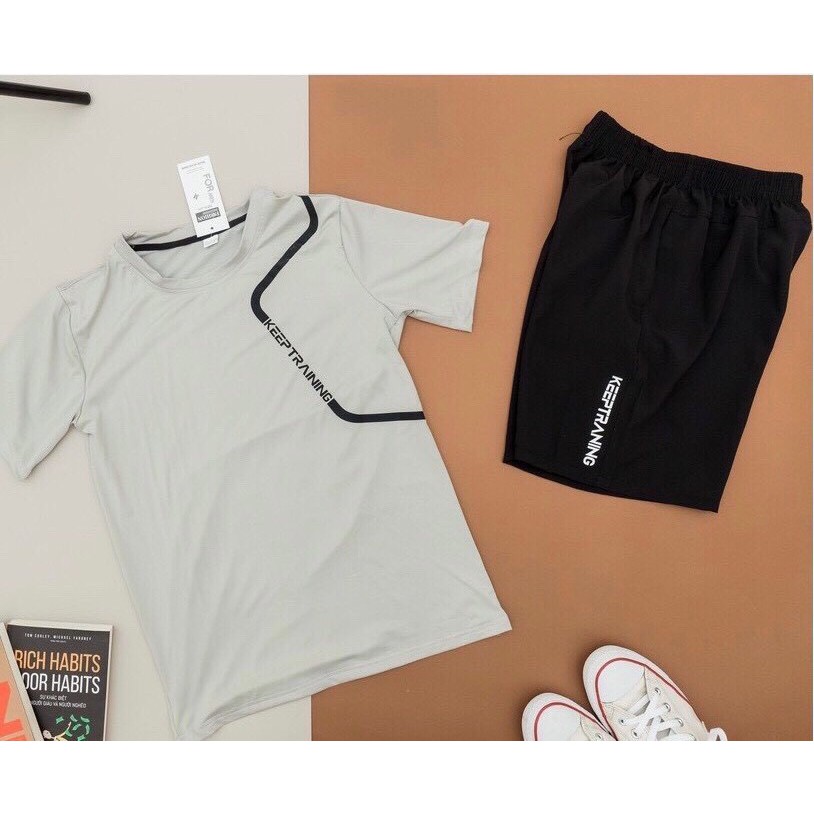 Bộ quần áo thể thao nam - bộ đồ nam thun lạnh 6 màu KEEP TRAINING - VIN95 BH24 | BigBuy360 - bigbuy360.vn