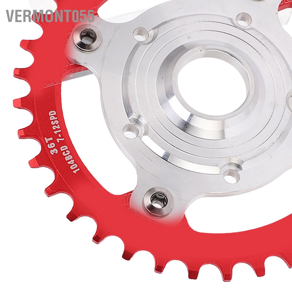 Vermont055 Bộ chuyển đổi chuỗi 104BCD 36T Hợp kim nhôm truyền động trung bình Spider cho xe đạp điện Tongsheng