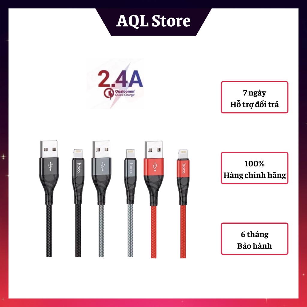 Dây Cáp Sạc Nhanh Hoco DU02,Micro USB,Type C Cho IP,Samsung,Oppo,Sạc Dự Phòng-Cáp Sạc Nhanh