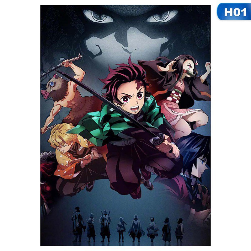 Tranh treo poster hoạt hình anime Nhật Bản presto demon slayer