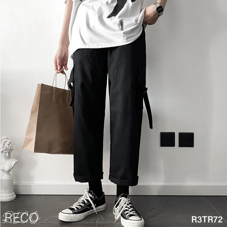 Quần vải  nam Hàn Quốc cao cấp dáng rộng Trousers Loose R3TR72 Unisex