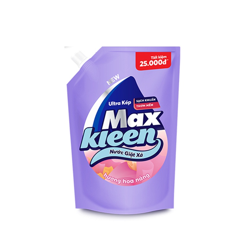 [HC GIFT] Túi Nước Giặt Xả MaxKleen Hương Hoa Nắng 2,4kg