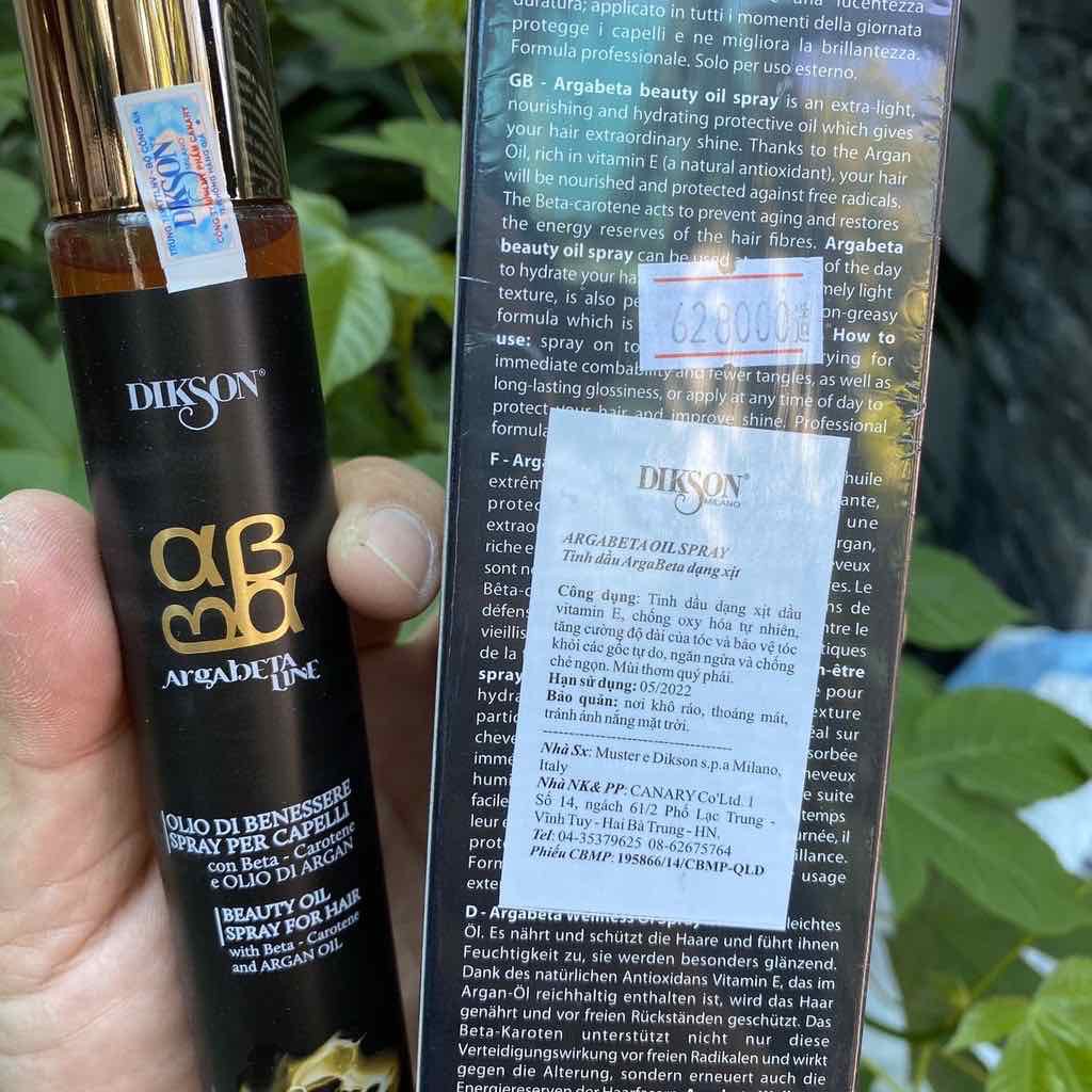 TINH DẦU ARGABETA BEAUTY OIL SPRAY DIKSON MILANO DẠNG XỊT 100ML