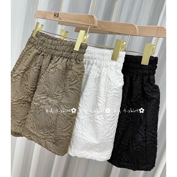 Quần shorts nữ dập nổi 3D xốp phồng hàng đẹp xinh xắn