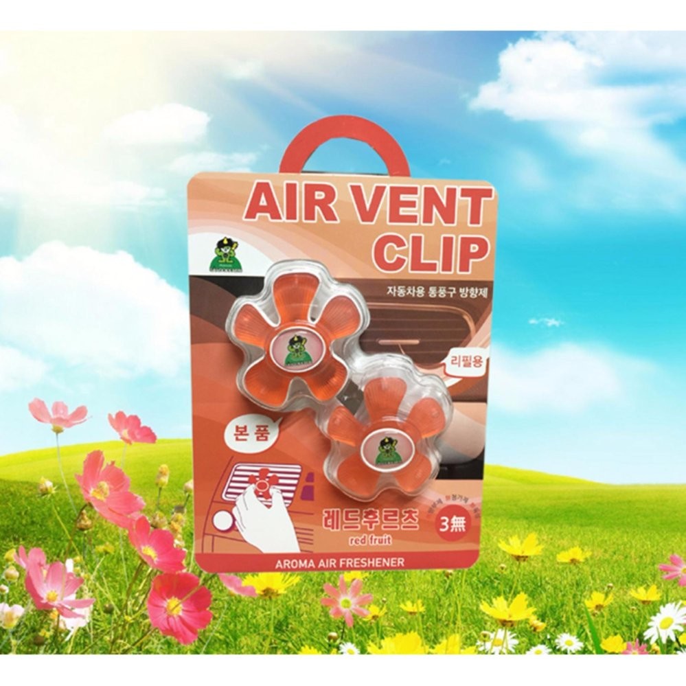 Kẹp khử mùi và làm thơm tiện lợi cho xe hơi Air Vent Clip Korea ( Red fruit ) TI491