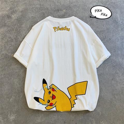 Áo Thun Cặp Form Rộng In Hình Pikachu Đáng Yêu