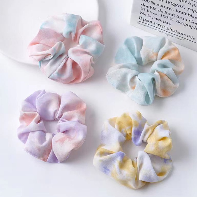 Cột tóc vải Scrunchies, dây buộc tóc nữ Hàn Quốc họa tiết trái dâu, trái dứa, trái cây