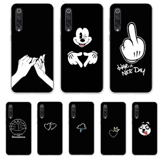 Ốp Lưng Xiaomi MI 8 Lite Pro 8SE 9 SE TPU mềm Case Cá tính đen tuyền Two