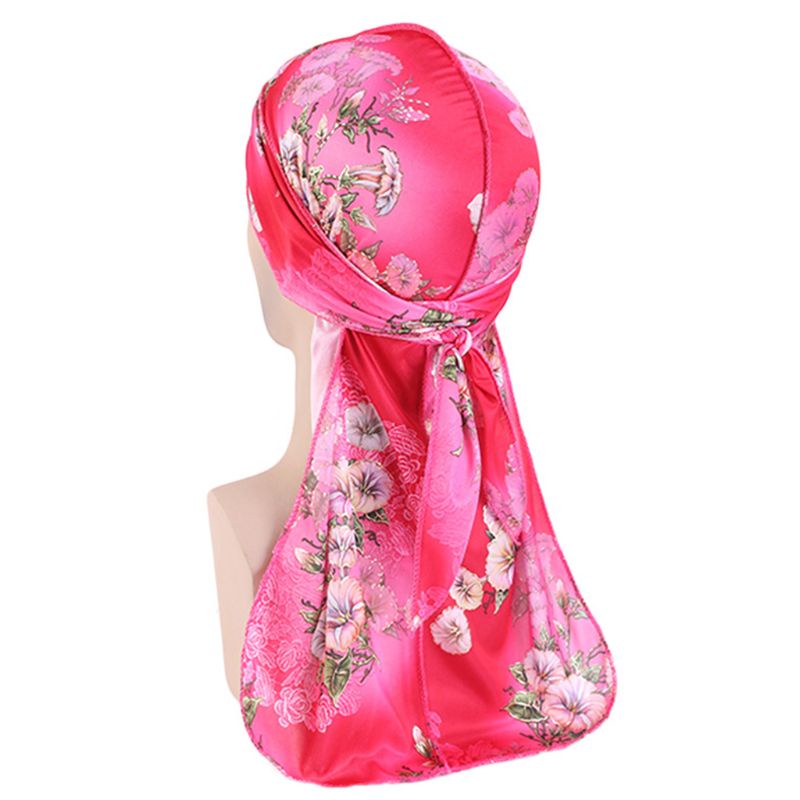 Khăn Trùm Đầu Lụa Nhân Tạo In Họa Tiết Hoa / Chim Công Kiểu Vintage Thời Trang Cho Nam Và Nữ