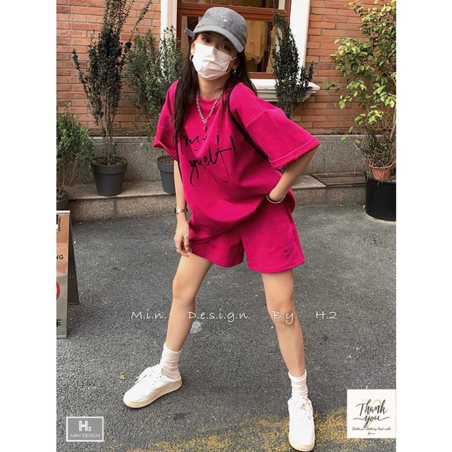 [ 𝐅𝐑𝐄𝐄 𝐒𝐇𝐈𝐏 ]   BỘ ĐÙI THỤNG COTTON CHỮ KÍ SIÊU HÓT ĐỒ BỘ NGẮN TAY