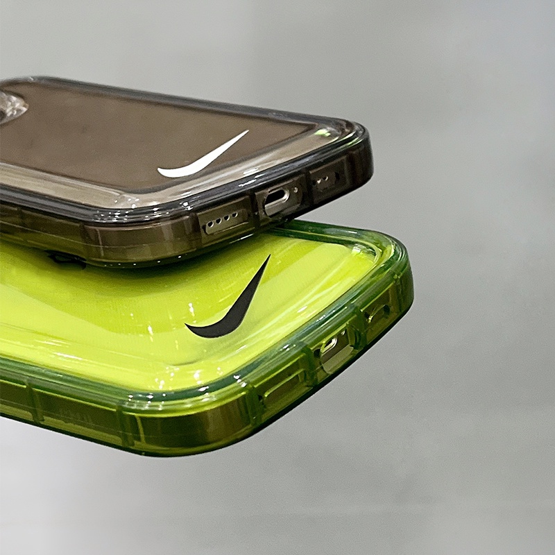 Ốp Điện Thoại Mềm Trong Suốt Chống Sốc In Logo Nike Sang Trọng Có Giá Đỡ Cho iPhone 14 13 12 11 Pro Max 12Pro 13Pro 14Plus