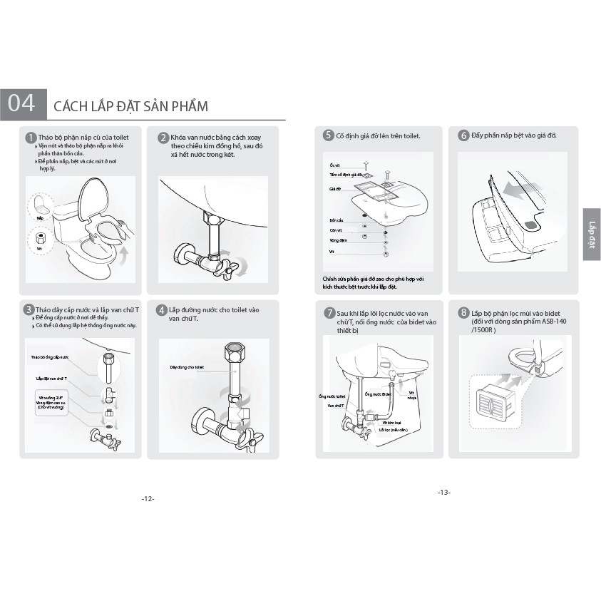 Nắp thiết bị vệ sinh điện tử thông minh LS DAEWON DIB-83