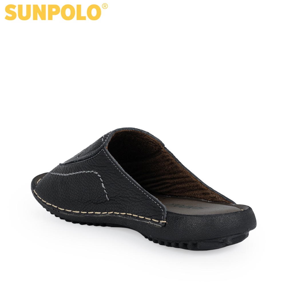Dép quai ngang nam da bò SUNPOLO DQN35