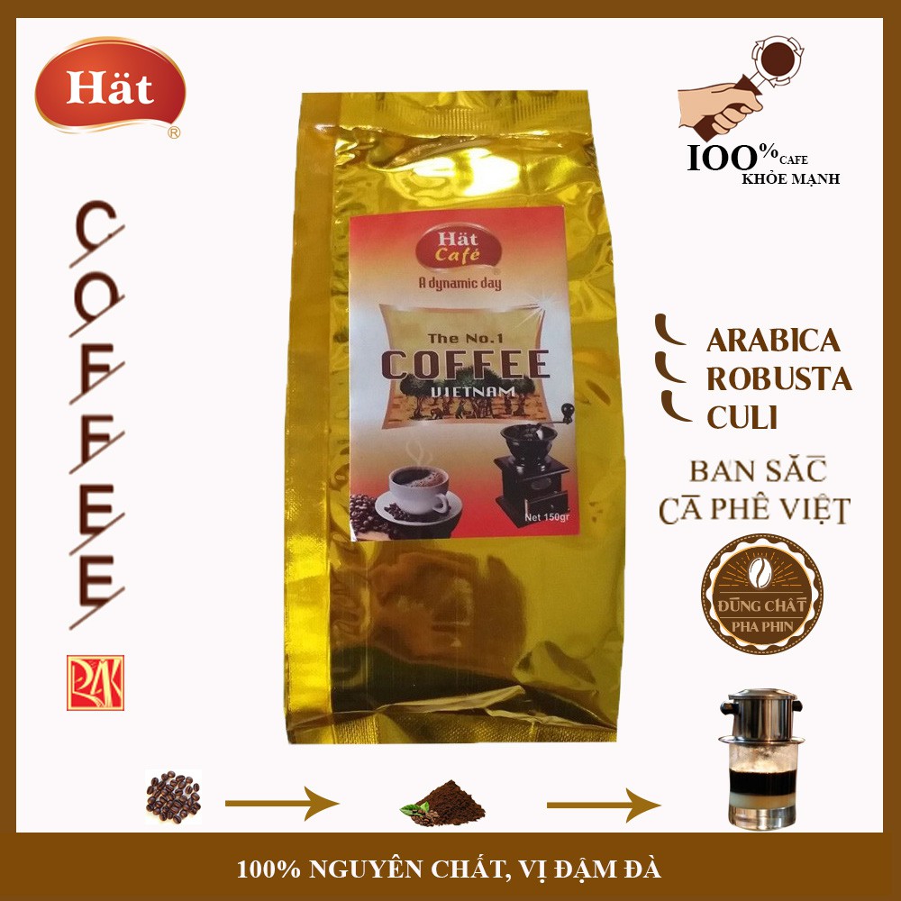 Cà phê HAT bột rang xay nguyên chất 120g