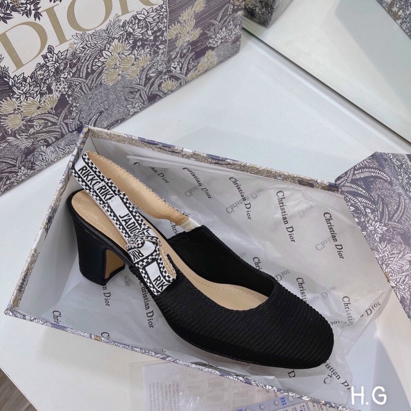 Giày cao gót D i o r len tăm 5p fullbox