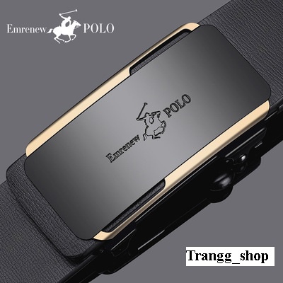 Thắt Lưng Nam Da Bò Cao Cấp Emrenew Polo 2 Lớp Full Hộp Đựng Mặt Khóa Hợp Kim