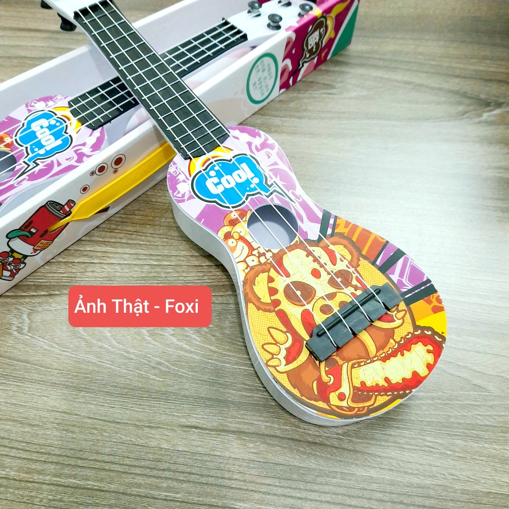 Đàn Guitar Mini-Ukulele cho bé vừa chơi vừa học phát triển trí tuệ IQ EQ-Đồ chơi phát nhạc và nhạc cụ-Thiết kế bắt mắt