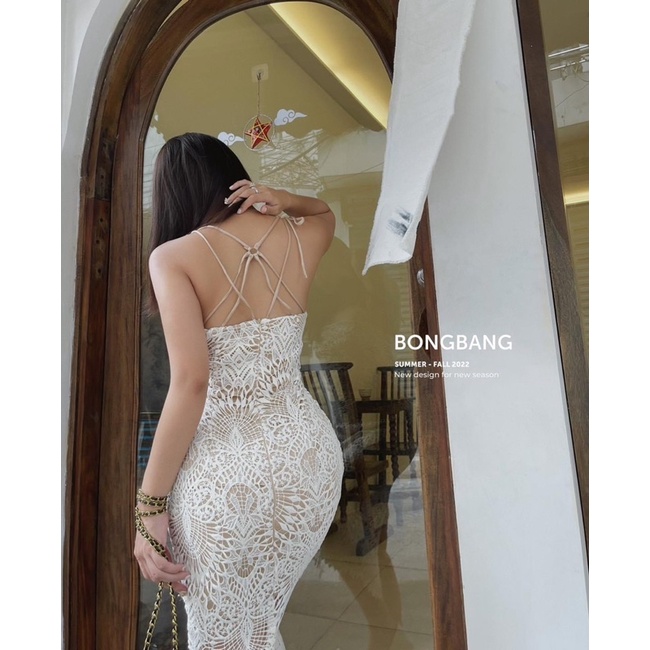 Váy ren hoa cúc buộc loại 1