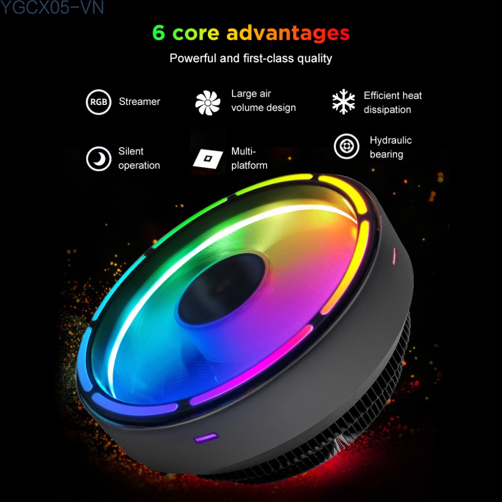 Quạt Tản Nhiệt Cpu Có Đèn Led Rgb Dc 12v 3p | BigBuy360 - bigbuy360.vn