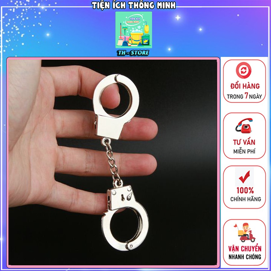 Móc chìa khóa còng tay sáng tạo. Móc nhỏ gọn treo thắt lưng, xe máy - TT680
