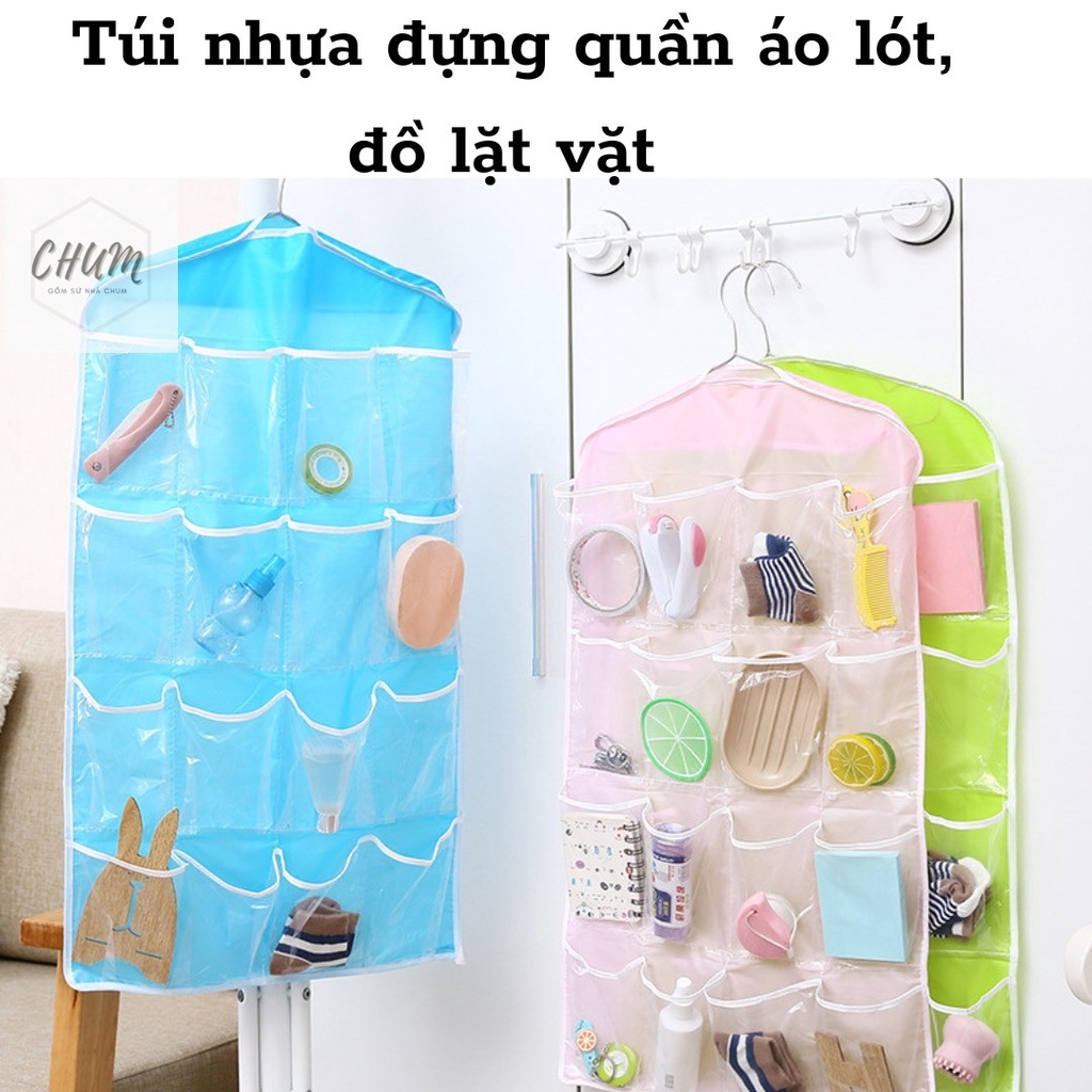 (tặng móc) Túi Nhựa Đựng Quần Áo Lót, Đồ Lặt Vặt Gọn Gàng E3