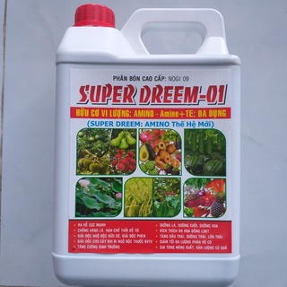 Phân bón cao cấp dạng nước - siêu amino + te thế hệ mới - super dreem 5 lít