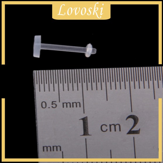 [Hàng mới về] Set 30 khuyên môi acrylic trong suốt an toàn 16g và 18g