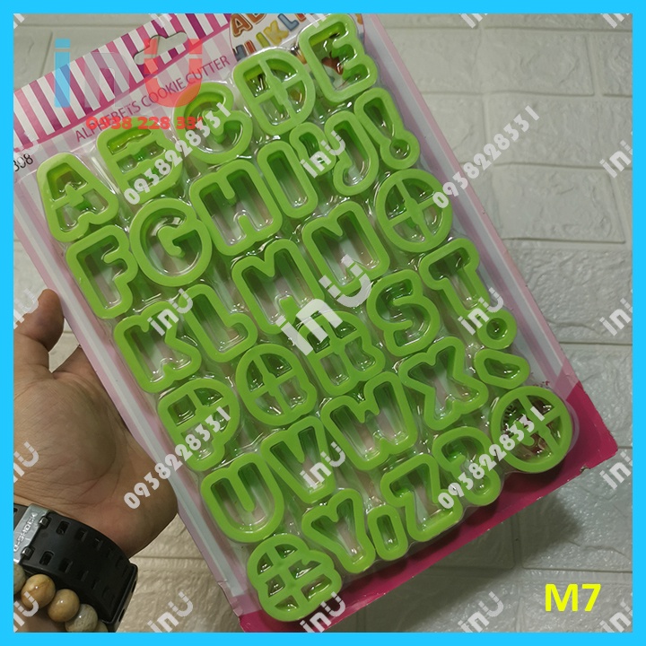 HCM -  Bộ 34 khuôn cutter chữ cái và ký tự