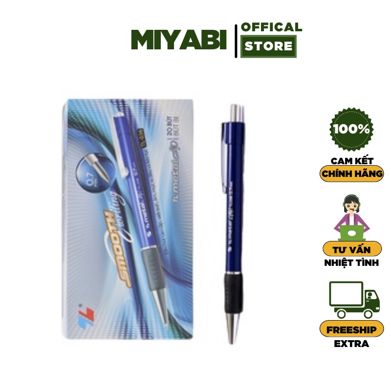 Bút bi thiên long xanh / đen  TL-036 ngòi 0.7mm - 1 cái - Bút bi thiên long cao cấp - MIYABI STORE