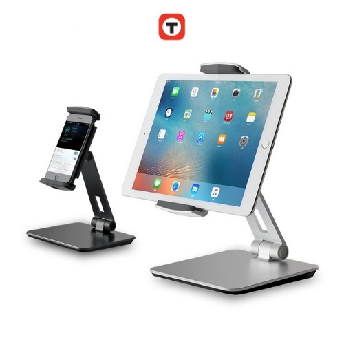 Giá đỡ ipad, máy tính bảng AP7X, xoay 360 độ, hợp kim nhôm, có thể gấp gọn, dùng cho iPhone, iPad, Samsung - Techroom.vn