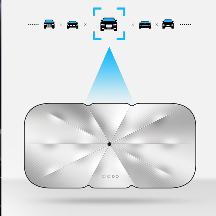 Ô che nắng kính trước xe ô tô CICIDO chống nóng, dù che kính lái xe hơi chống nắng tốt, rèm che nắng ô tô cao cấp