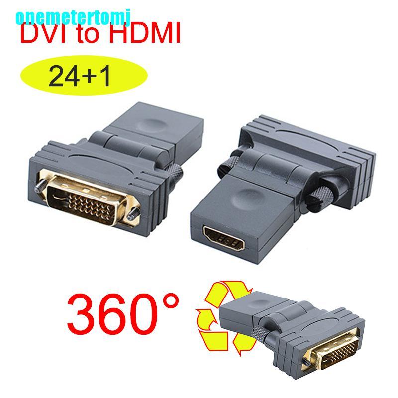 Đầu Chuyển Đổi 360 Độ Dvi Sang Hdmi Dvi 24 + 1 Male Sang Hdmi Female