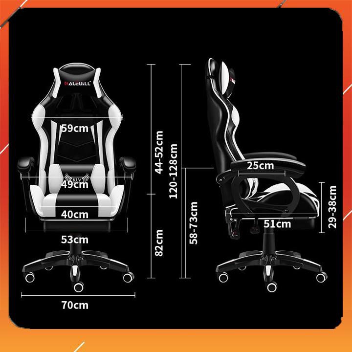 Ghế gaming kèm gối massage cao cấp , Ghế xoay 360 độ - nâng hạ ghế - ngả lưng